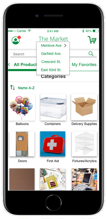 Marketplace app category with location