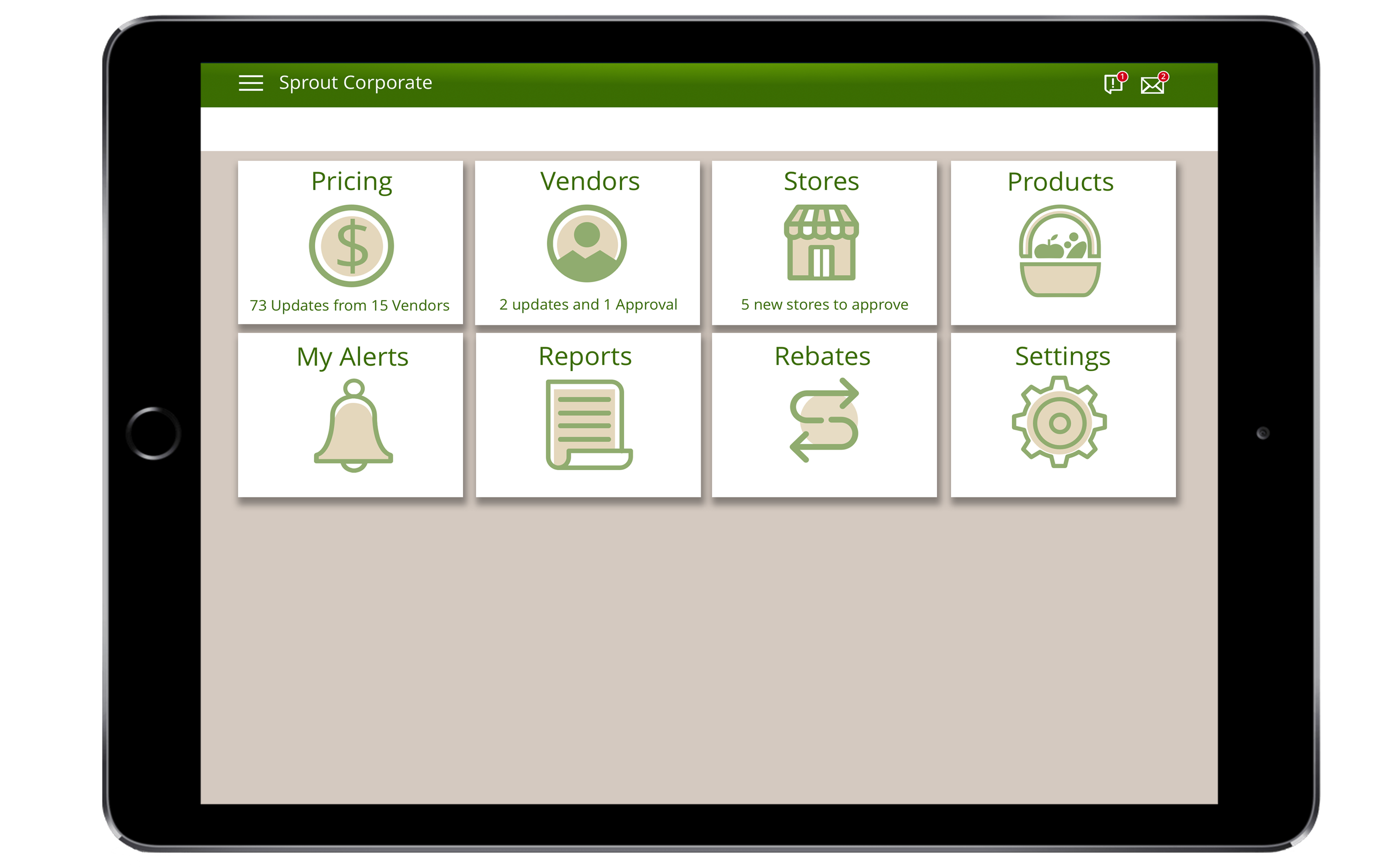 Sprout produce management app splash screen