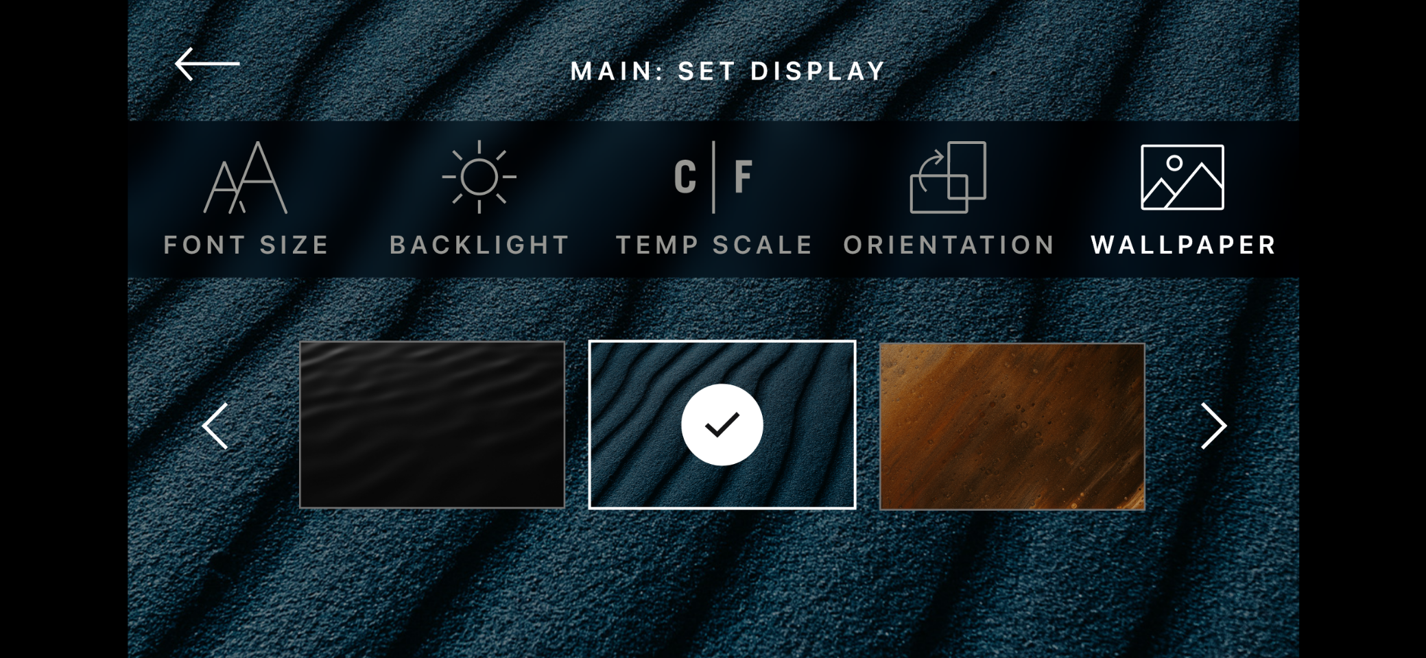 Examples of various wallpaper options