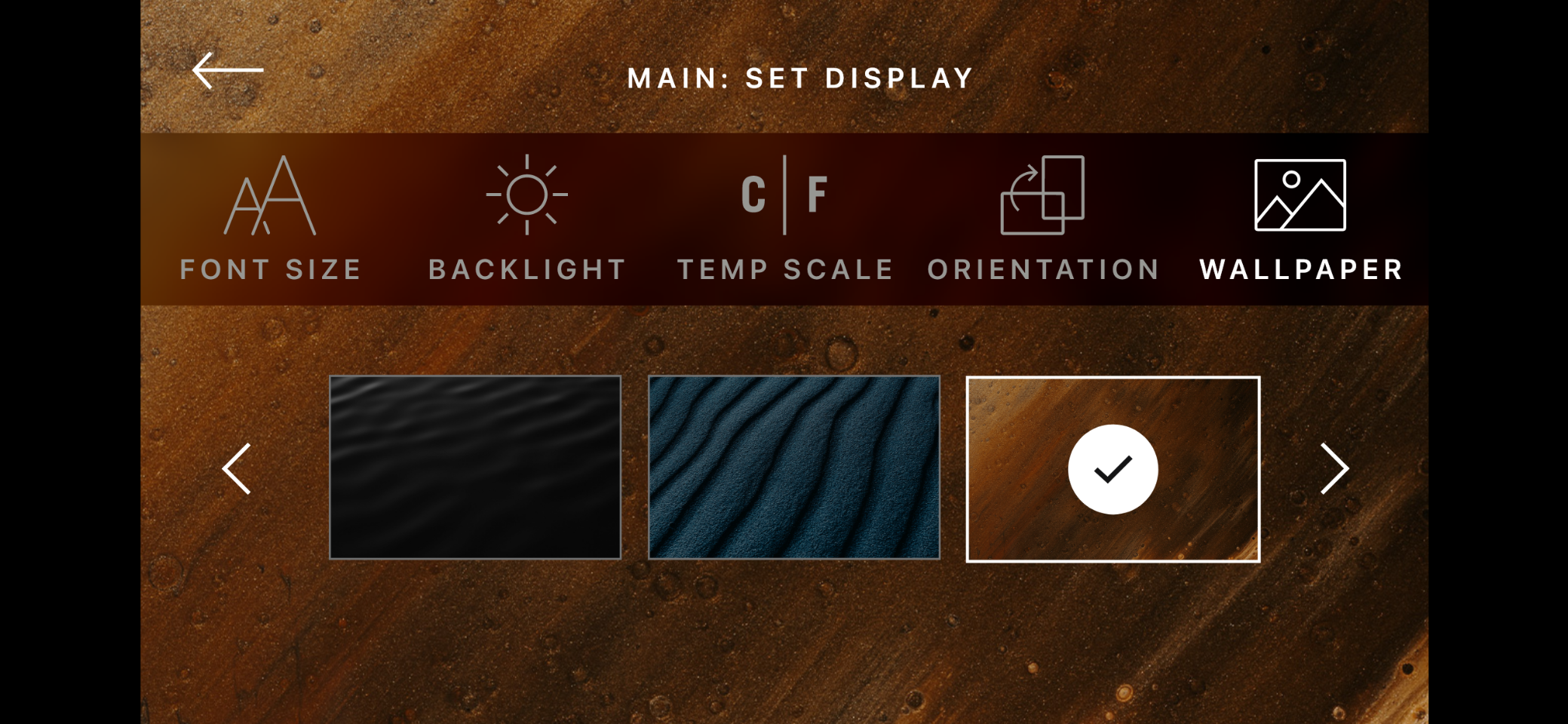 Examples of various wallpaper options