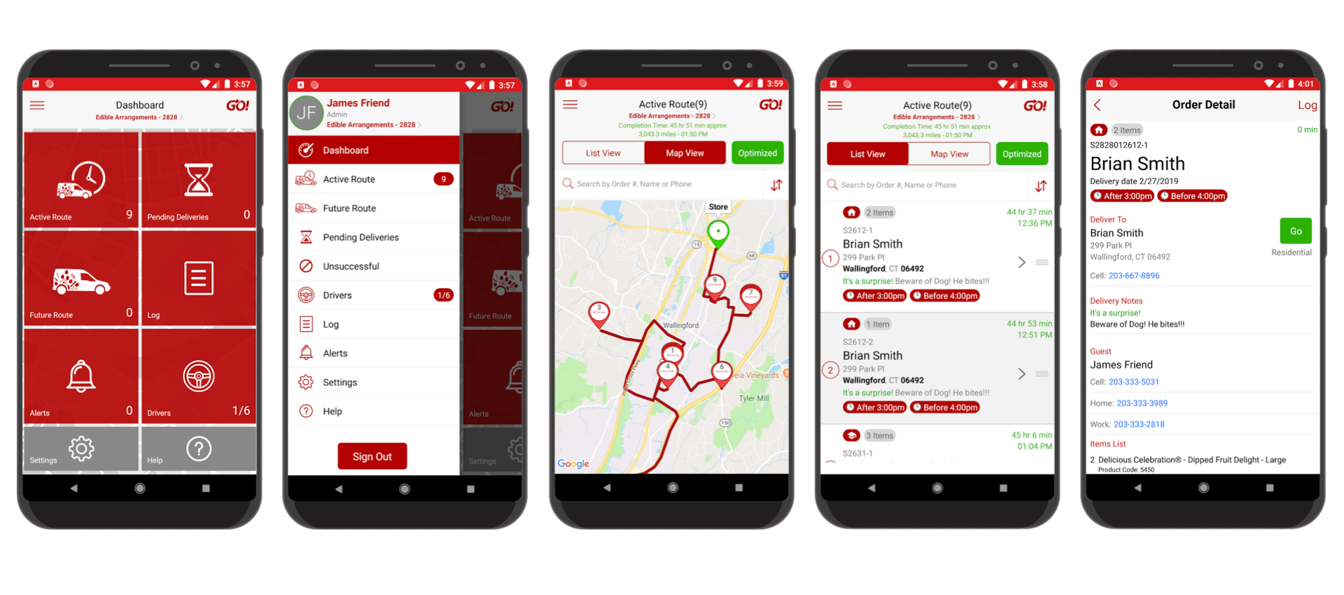 Final interface design images