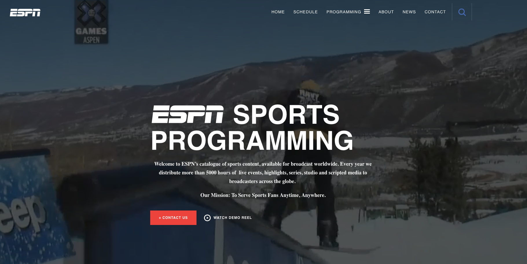 Original homescreen for website