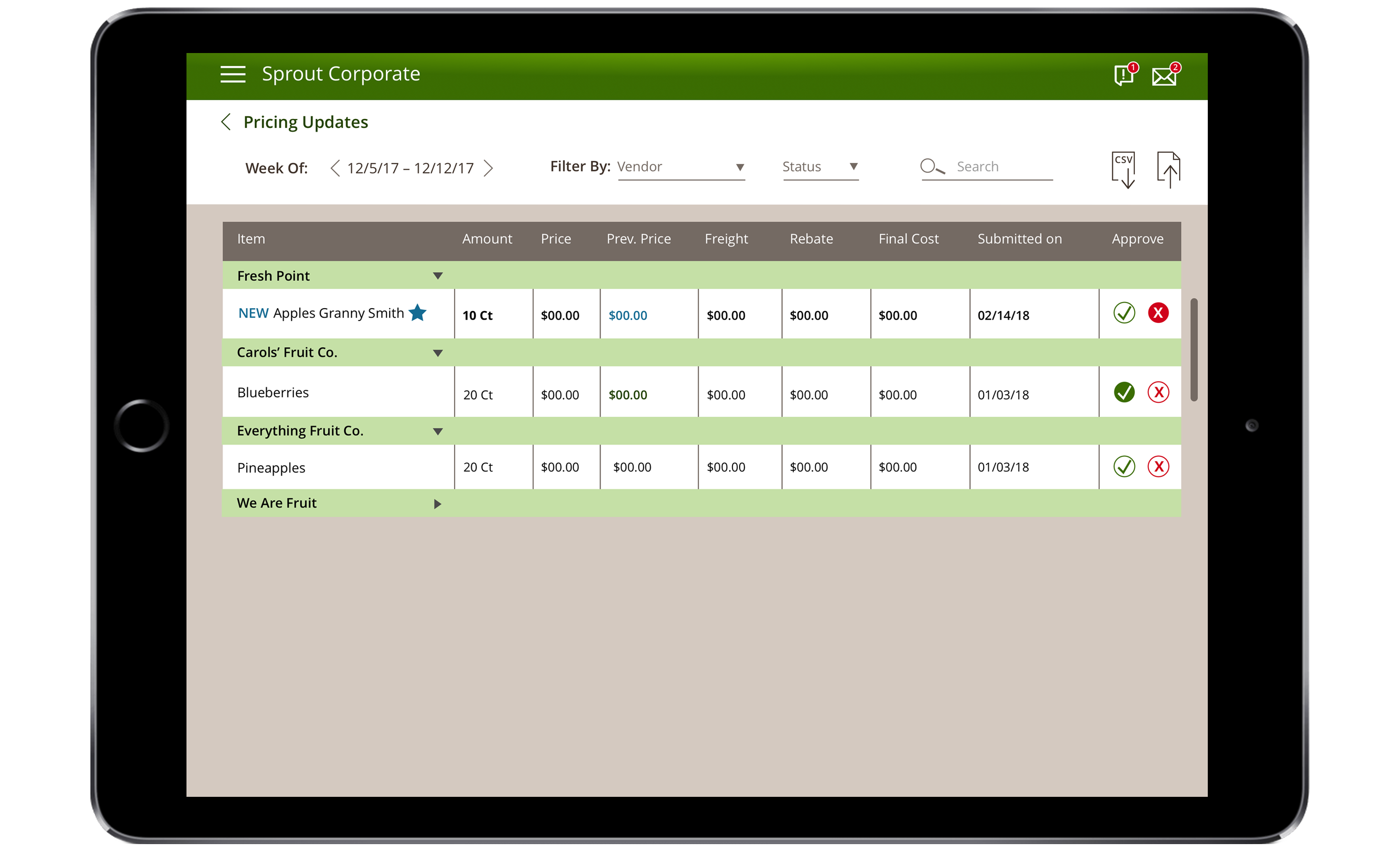 An order rejection flow was added to the store owner experience, allowing them to reject deliveries and attach photos to back up claims of produce conditions