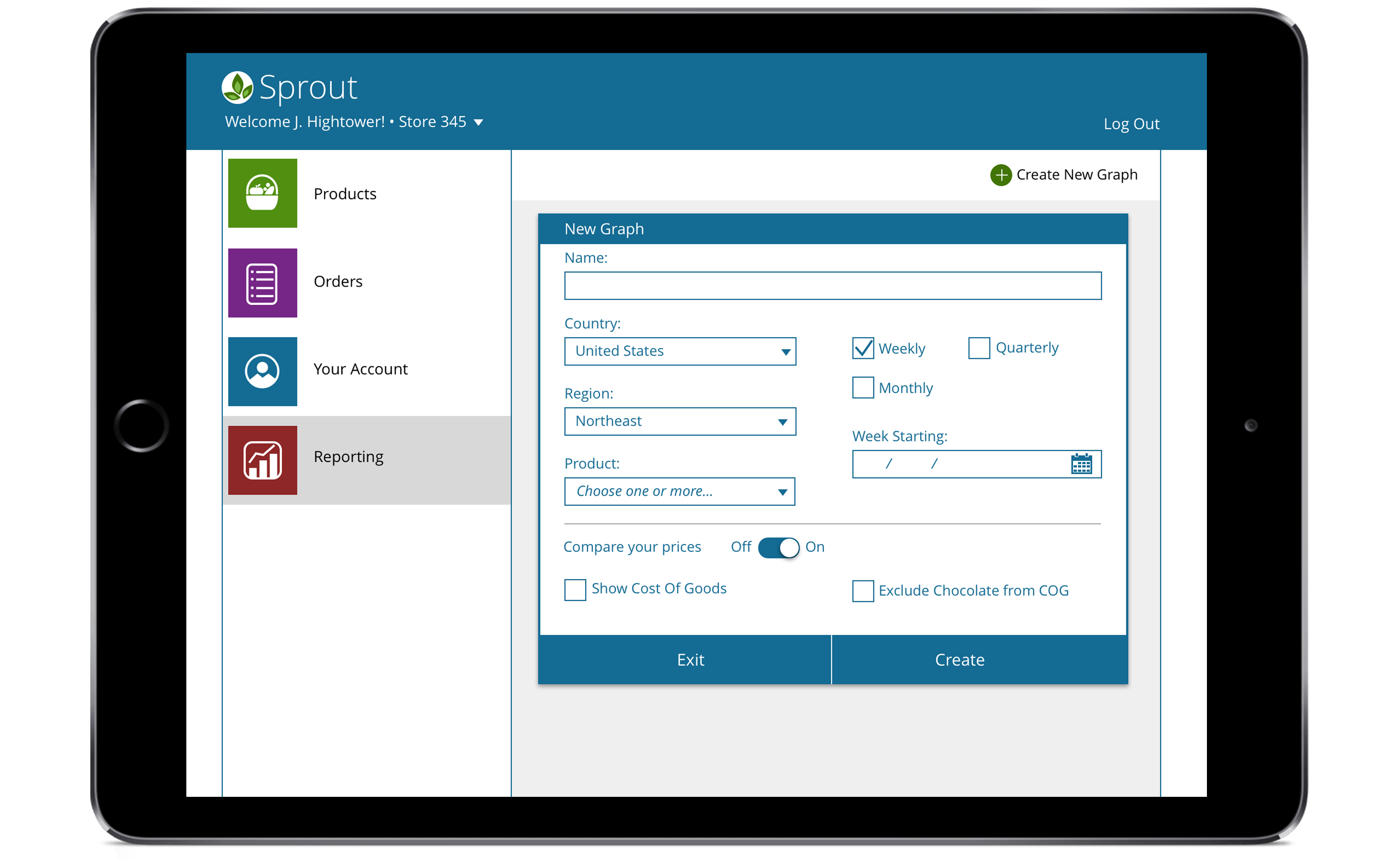 Sprout payment settings screen