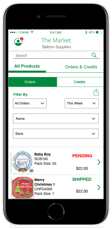 Marketplace app vendor shipment tracking